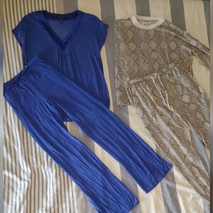 Pajama Lot X 2 Nine West & Midnight Carole Hochman Bundle Set Size Medium
